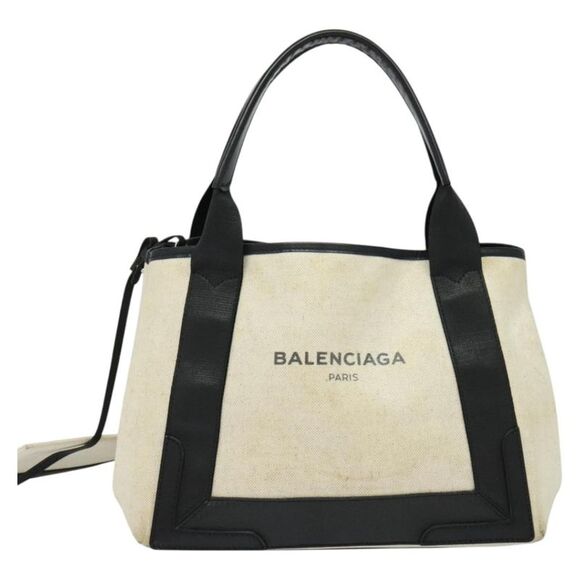 Balenciaga Cabas Ecru Canvas Handbag (Pre-Owned) - Picture 1 of 16